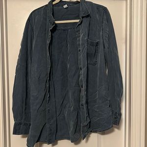 Old Navy blue shacket/over shirt